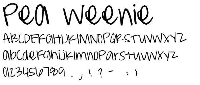 Pea Weenie font